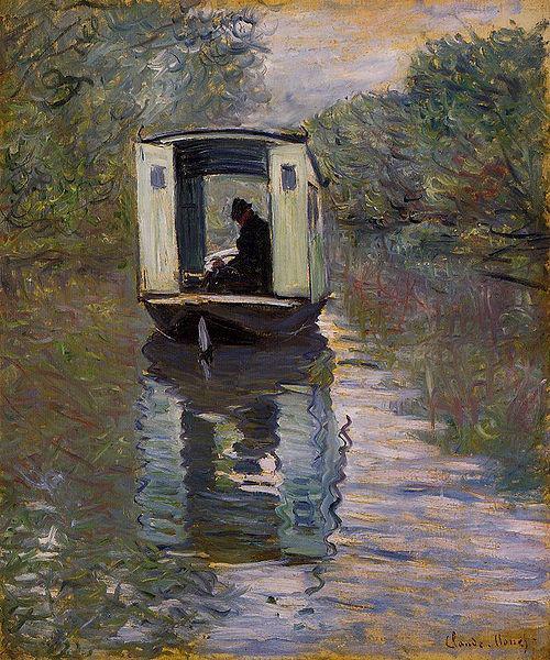 Claude Monet Le Bateau-atelier China oil painting art